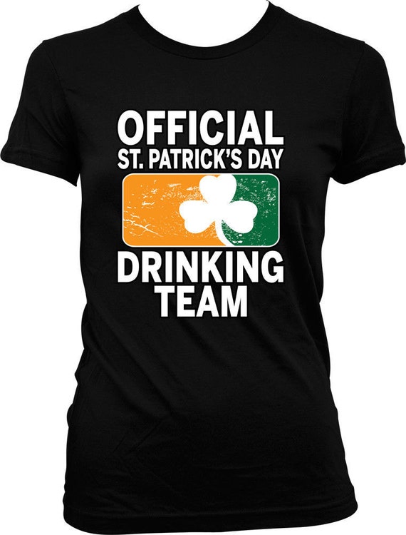 st patricks day drinking team womens shirt
