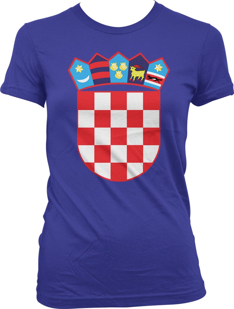 Croatia Coat of Arms Ladies T-shirt Croatian Coat of Arms | Etsy