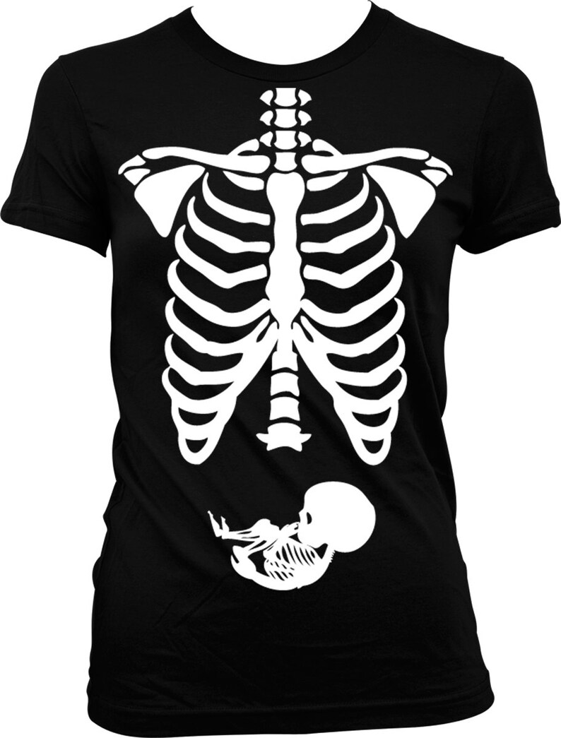 Pregnancy Baby Skeleton Rib Cage Tshirt. Expecting Mother Etsy