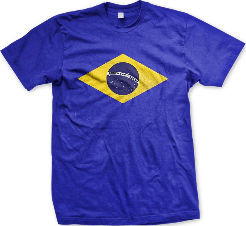 Brazil Flag Crest Men's T-shirt Flag of Brazil Brasil image 4