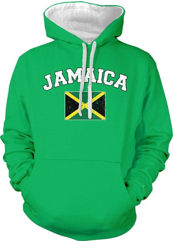 JAMAICA FLAG HOODIE SWEATSHIRT JUMPER ALL SIZES 