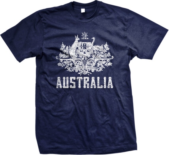 Australia Aussie Hoodie Pullover Australian Distressed Country Crest