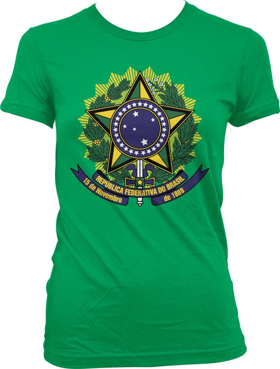Oversized Distressed Brazlian Flag Brazil Pride Futbol Juniors T-shirt