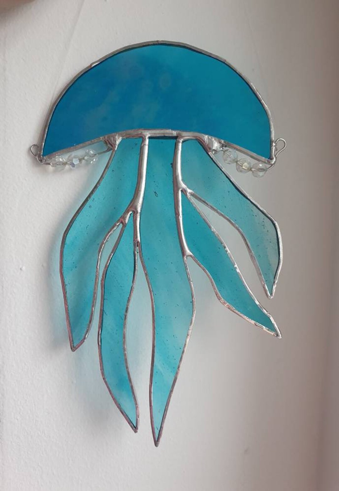 Stained Glass Jellyfish Jelly Fish Suncatcher Sun Catcher Etsy