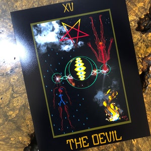 XV. The Devil print from The Illustrated Alchemist’s Tarot