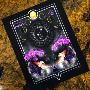 AQUARIUS Astrological Zodiac Print 8.5 x 11
