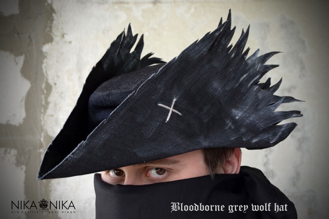 Bloodborne cosplay Hunter hat Hair Accessories Grey Wolf Etsy