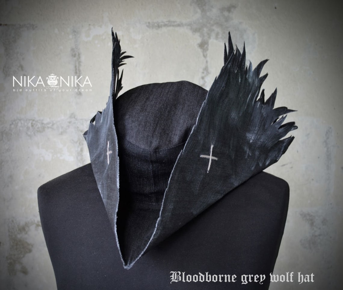 Bloodborne cosplay Hunter hat Hair Accessories Grey Wolf Etsy