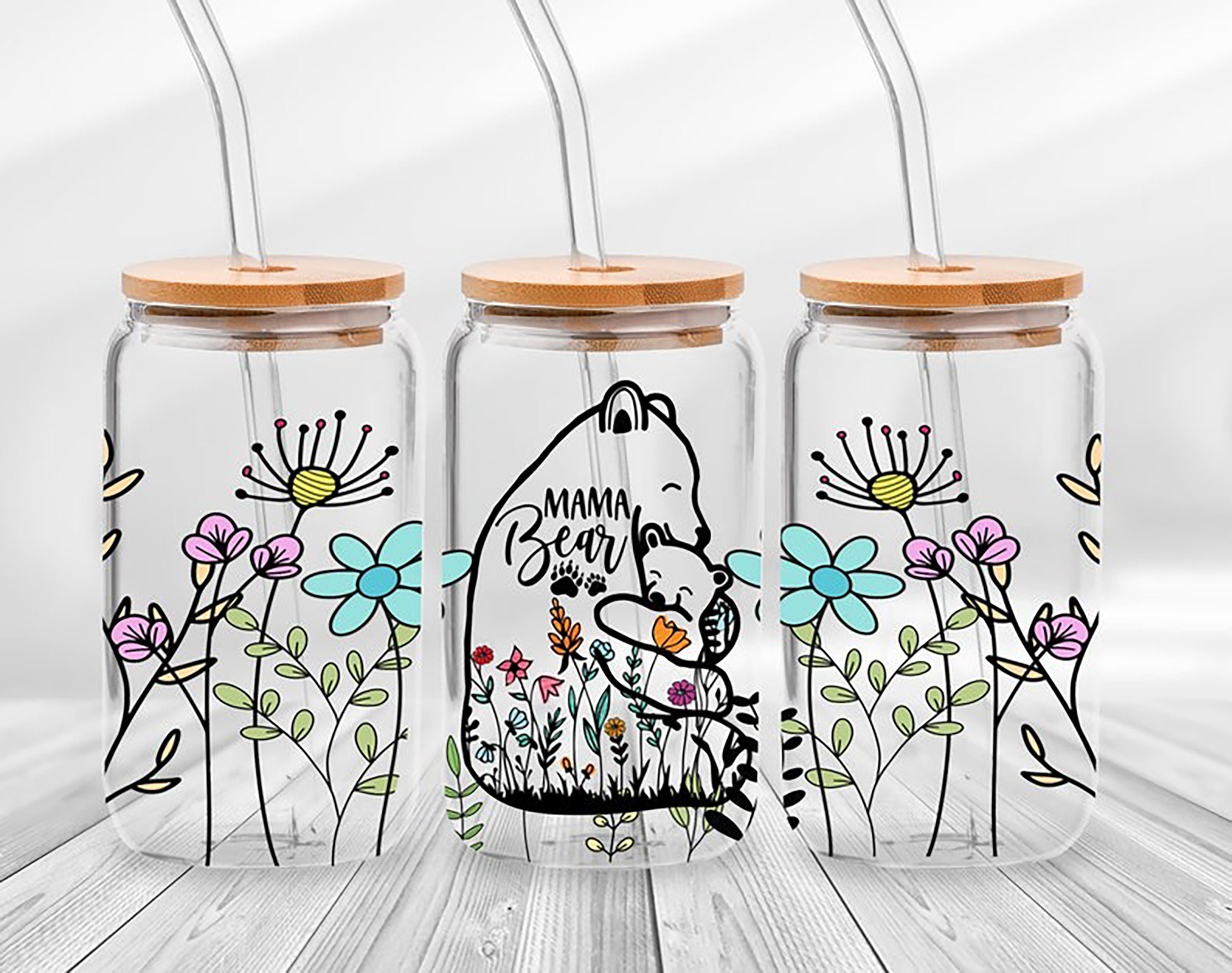 Strong Mom Butterfly Libbey Glass Can Wrap Bundle PNG - Butterfly Mama ...
