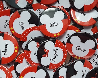 Personalised Disney inspired Mickey and Minnie Name Cards Place Card, Name place cards.