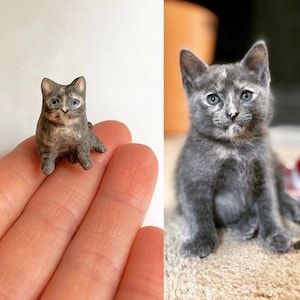 Miniature Cat Figurine Animal Totem Cat Desk Accessories Cat Lover Gift image 10