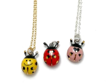 Tiny Ladybug Charm Necklace