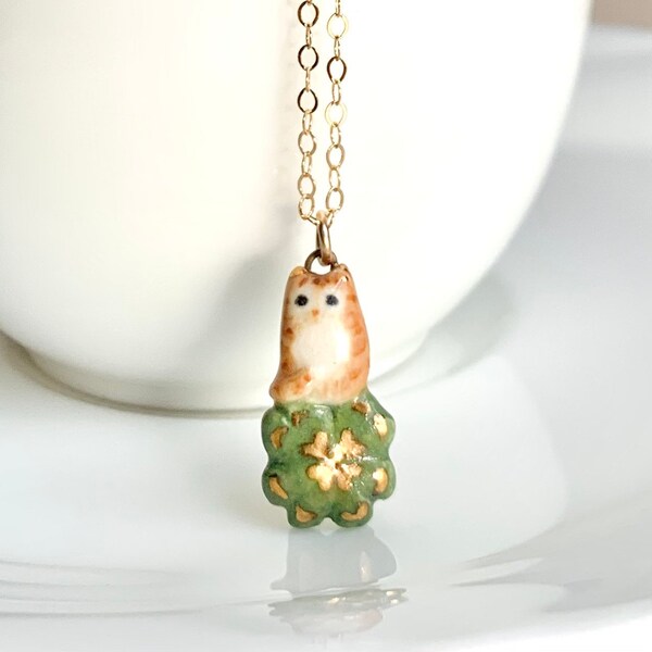 Lucky Cat Charm Necklace