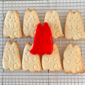 Ghost Cat Cookie Cutter/Stamp, Baker Gift, Halloween Treat Idea, Halloween Party