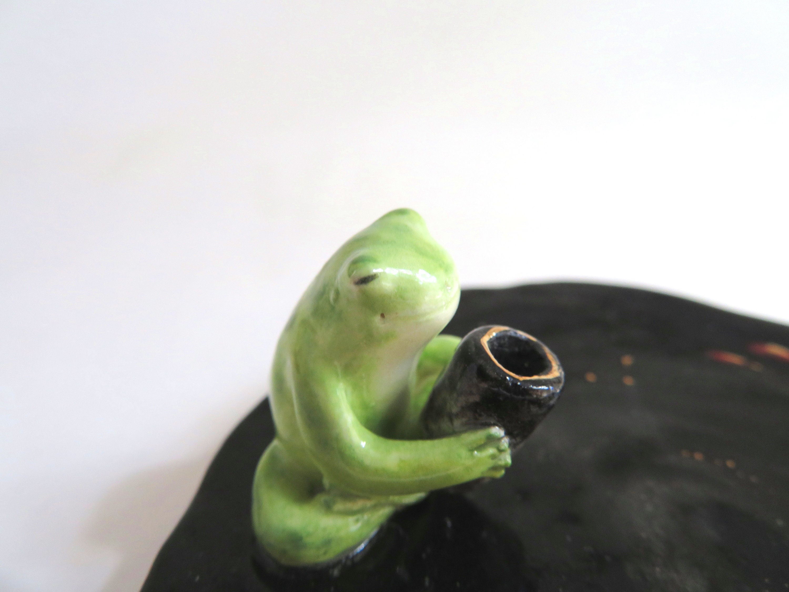 Frog Incense Burner Ceramic Incense Holder Zen Frog Etsy