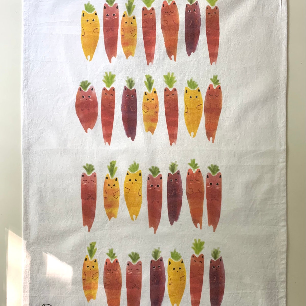Carrot Cat Tea Towel, Cheerful Kitchen Gift, Veggie Cat, Funny Cat Gift, Home Decor, Foodie Cat Lover - Etsy
