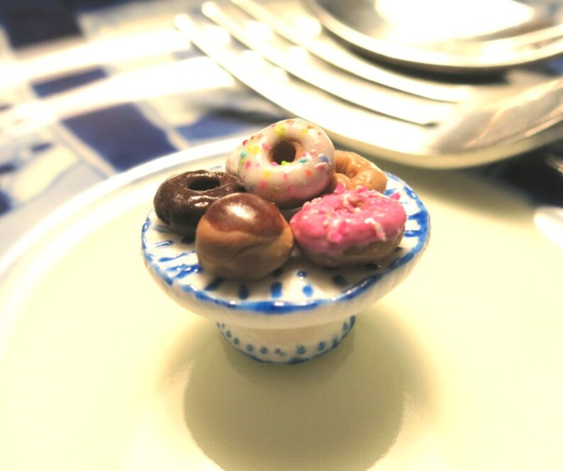 Doughnut Miniature Sweet Polymer Clay Donut Tiny Food Etsy