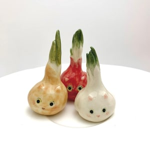 Bulb Vegetable Cat Ring Dish, Ceramic Onion Cat, Garlic Cat, Kitchen Decoration