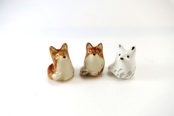 Autumn Fox Necklace For Women Porcelain Charm Fox Lover Gift Etsy