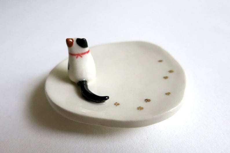 Calico Cat Ring Dish Cat Jewelry Holder Ceramic Dish Cat Etsy