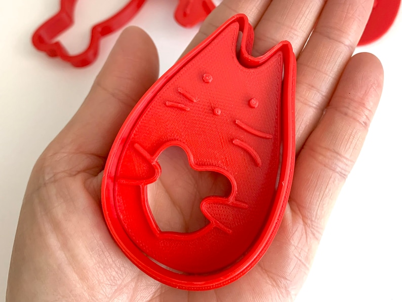 Cat Cookie Cutter and Cookie Stamp  3D Printed Cookie Cutters Cat Heart