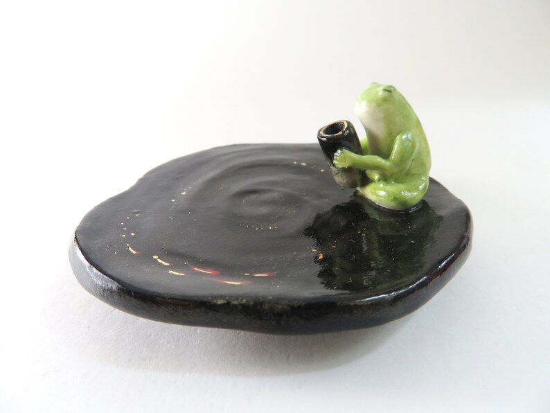Frog Incense Burner Ceramic Incense Holder Zen Frog Etsy