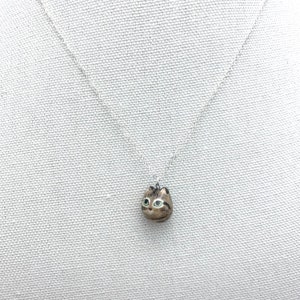 Brown Tabby Cat Charm Necklace, Cat Mom Gift, Ceramic Pendant image 6