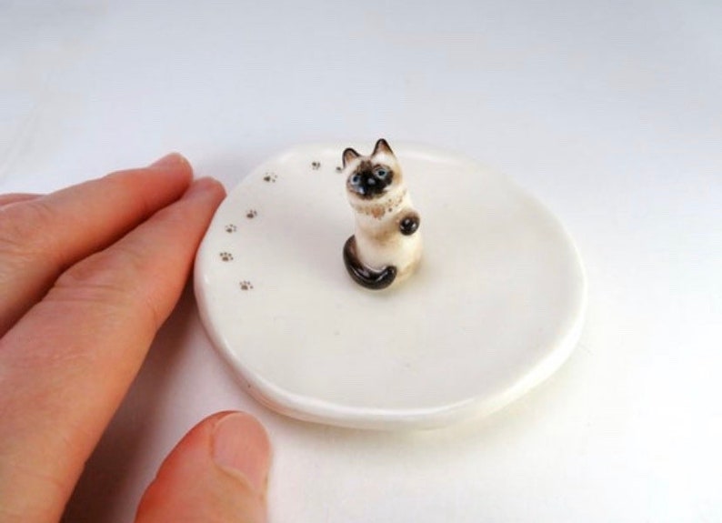 Calico Cat Ring Dish Cat Jewelry Holder Ceramic Dish Cat Etsy
