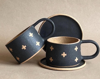 Wheel Thrown Rustic Modern coffee cup