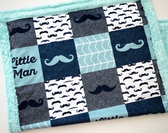 mustache crib bedding set