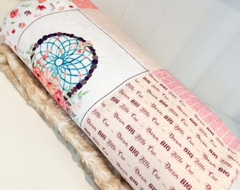 Manta de diseño Minky con diseño de atrapasueños para niña