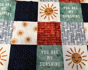 Manta de bebé Minky You are my Sunshine, versiones niño o niña