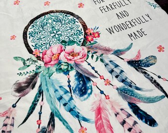 Manta Minky de diseño atrapasueños