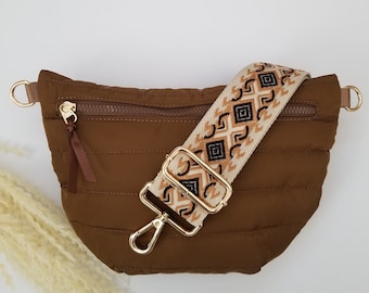 Puffer crossbody bag, quilted bag, crossbody purse, chest bag, sling bag, fanny pack