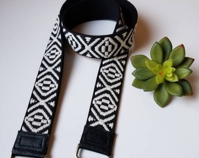 Boho Purse Strap,guitar Style Bag Strap, Woven Ethnic Trim, Replacement