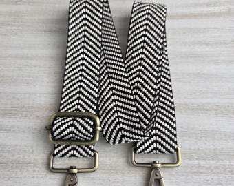 Boho Purse or Bag Strap, Adjustable Woven Crossbody, 1 1/2" Wide