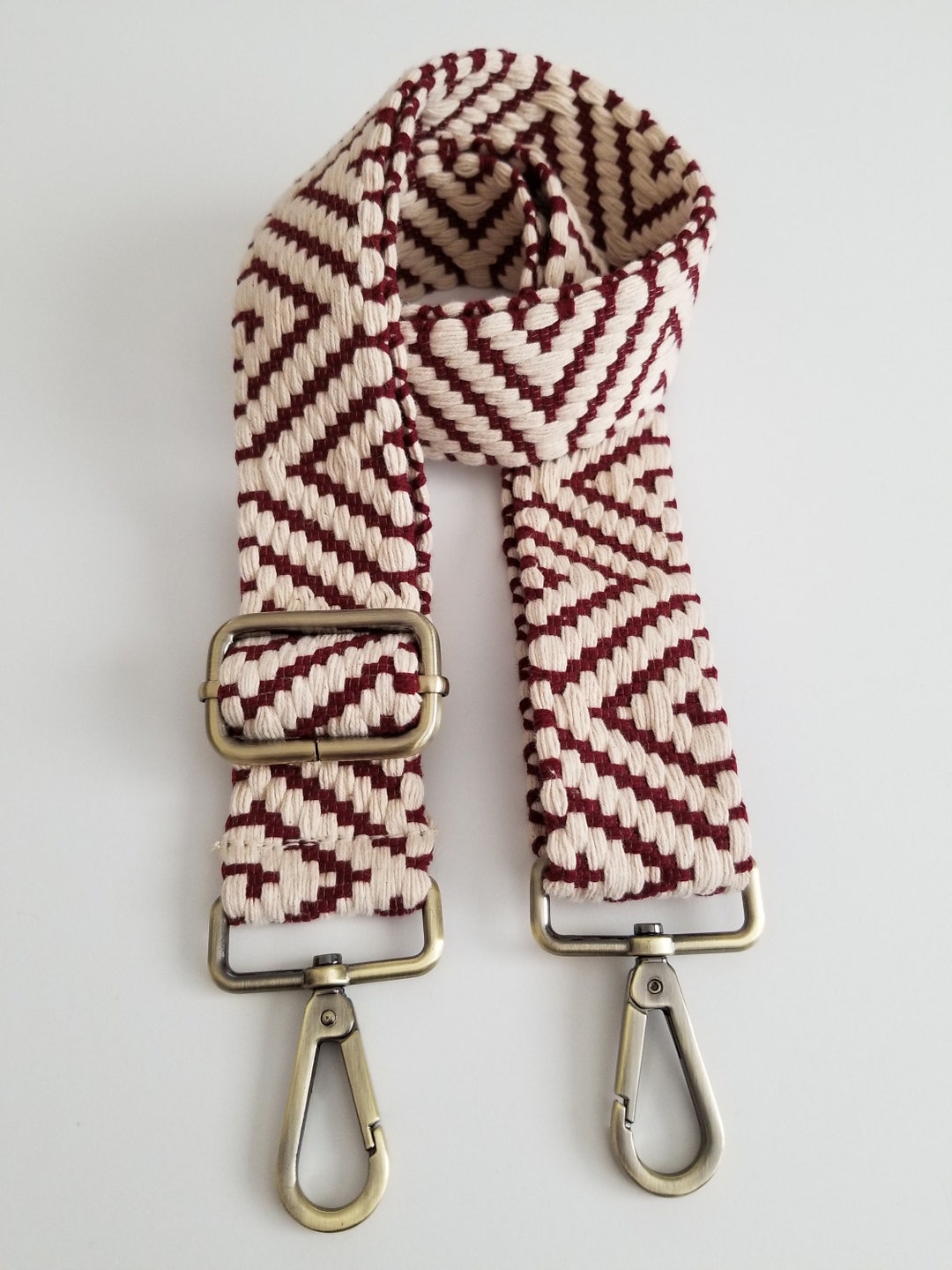 Boho Woven Purse Strap/bag Strap/ 1 1/2 Inch Wide Adjustable Crossbody