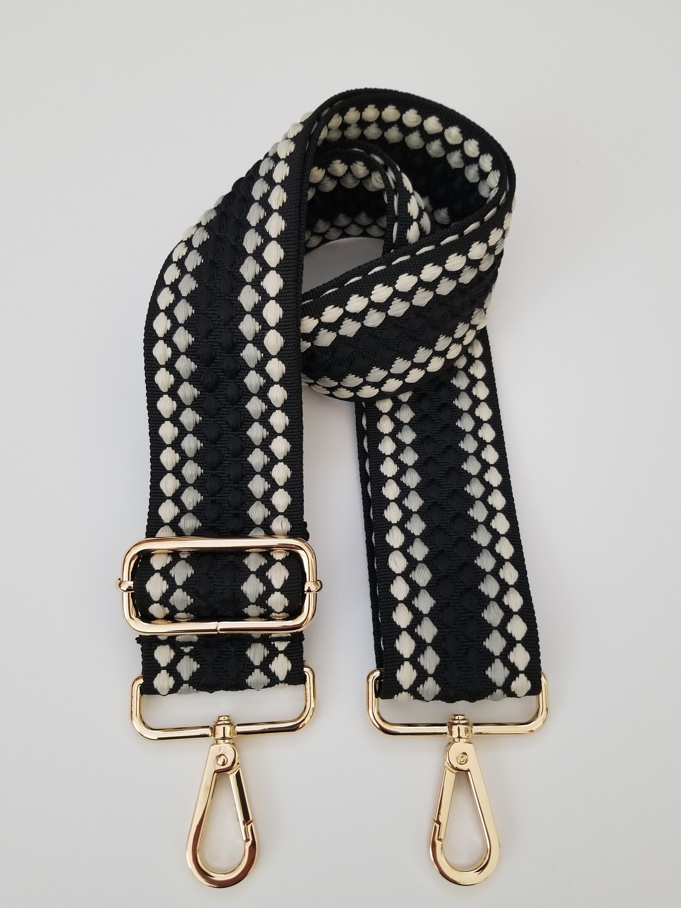Luxurious Satin Nylon Strap for Purses / Handbags - Titanium Gray #19 Gold-Tone