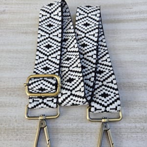 Crossbody Adjustable Purse or Bag Strap, Boho Style, 1 1/2&quot; wide woven webbing