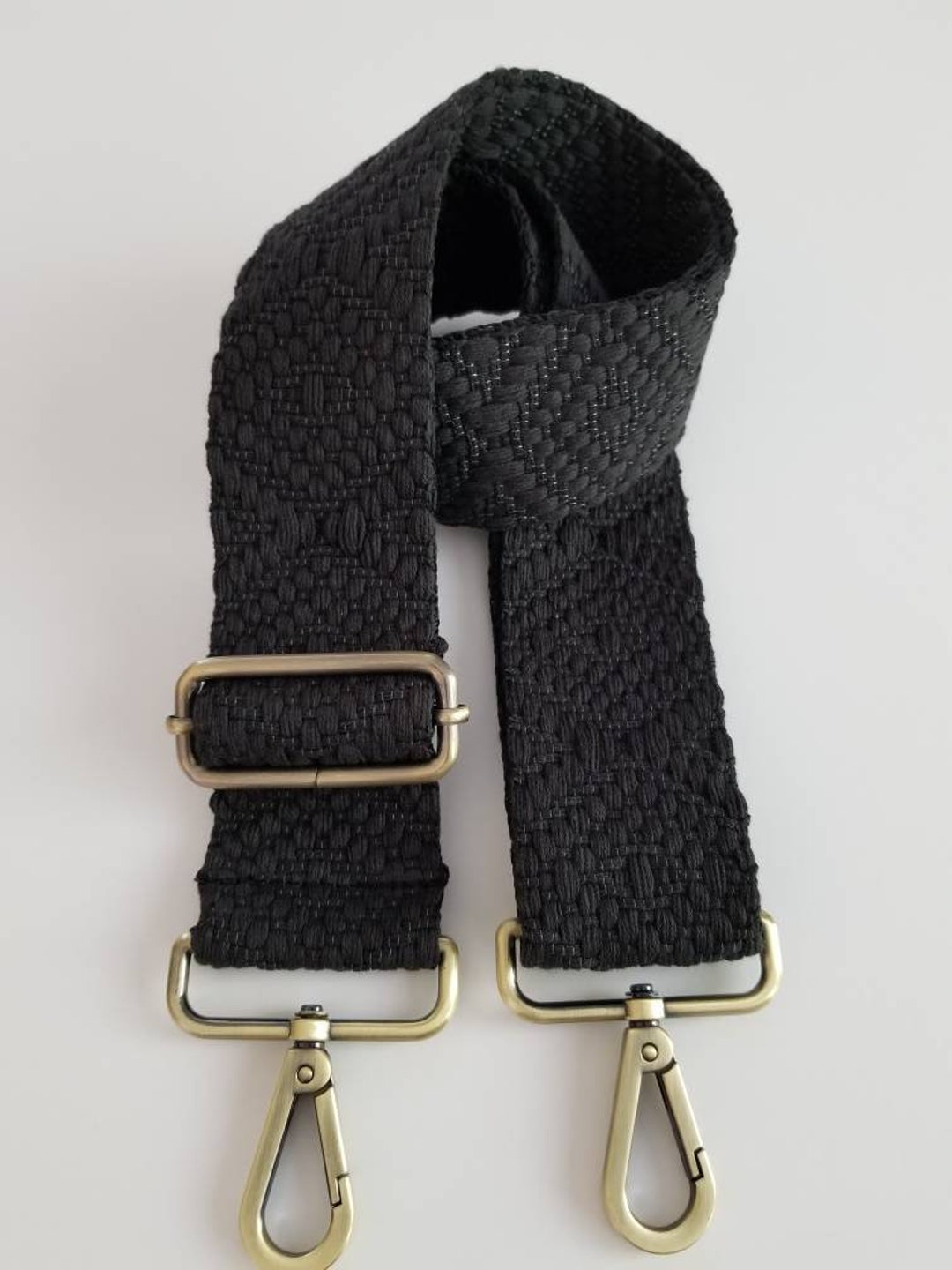 Bag Strap/2 Inch Woven Black Bag Strap/purse Strap/crossbody - Etsy