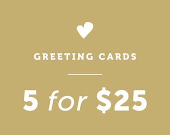Choose Any 5 Greeting Cards | Pack of Cards