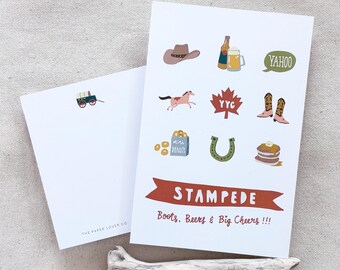 Calgary Stampede Postcard | City Love Collection | Handdrawn Illustration Print | Alberta, Canada