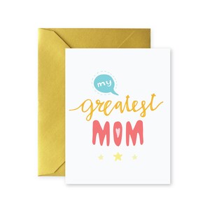My Greatest Mom | Greeting Card with Envelope | Mother&#39;s Day | Love | A2 Size | Illustration | Blank Inside