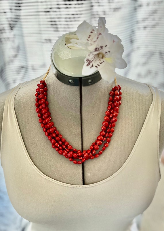 Vintage African Rustic Seed Bead Necklace