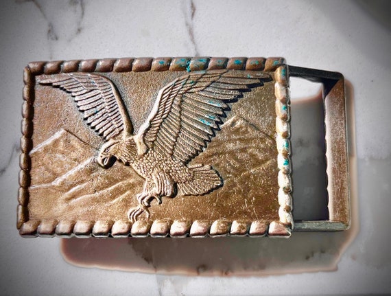 Vintage Levi’s Brass Eagle Belt Buckle - image 3