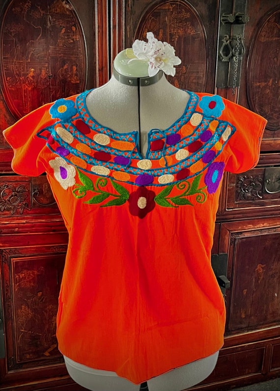 Vintage Handmade Mexican Blouse