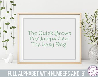 Cross Stitch Alphabet - Fancy Style Font Cross Stitch PDF, Fancy Style Alphabet by Peppermint Purple