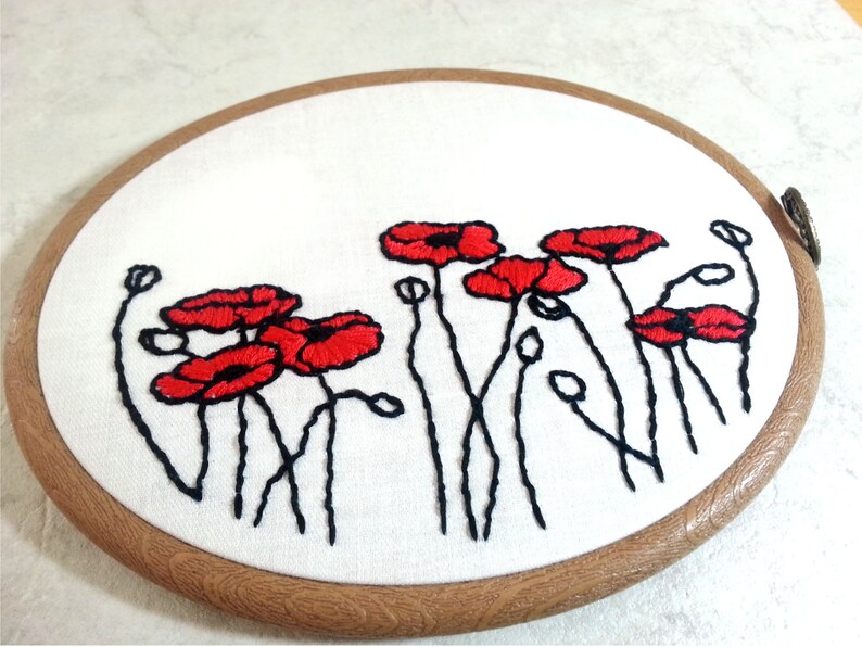 Hand embroidery nwcvq poppies embroidery design poppy hand  etsy Hand embroidery nwcvq poppies embroidery design poppy hand  etsy