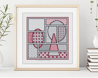 Motif noir et point de croix - The Newspaper Edit by Peppermint Purple