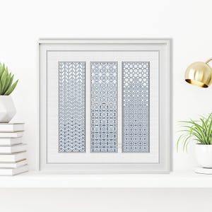Blackwork Pattern - Blackwork Shading Bookmarks by Peppermint Purple
